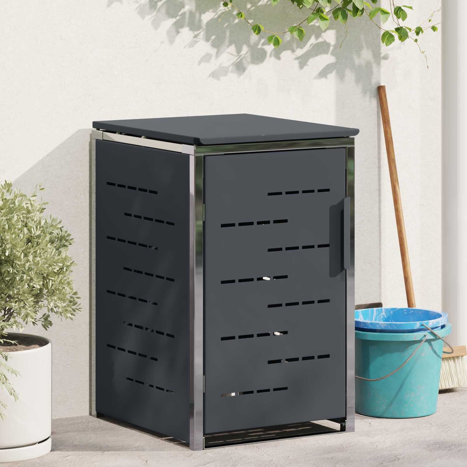vidaXL Mülltonnenbox for 1 Bin 240L Anthrazit