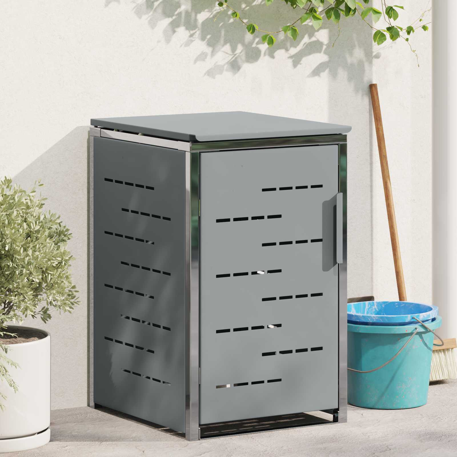 vidaXL Mülltonnenbox for 1 Bin 240L Grau