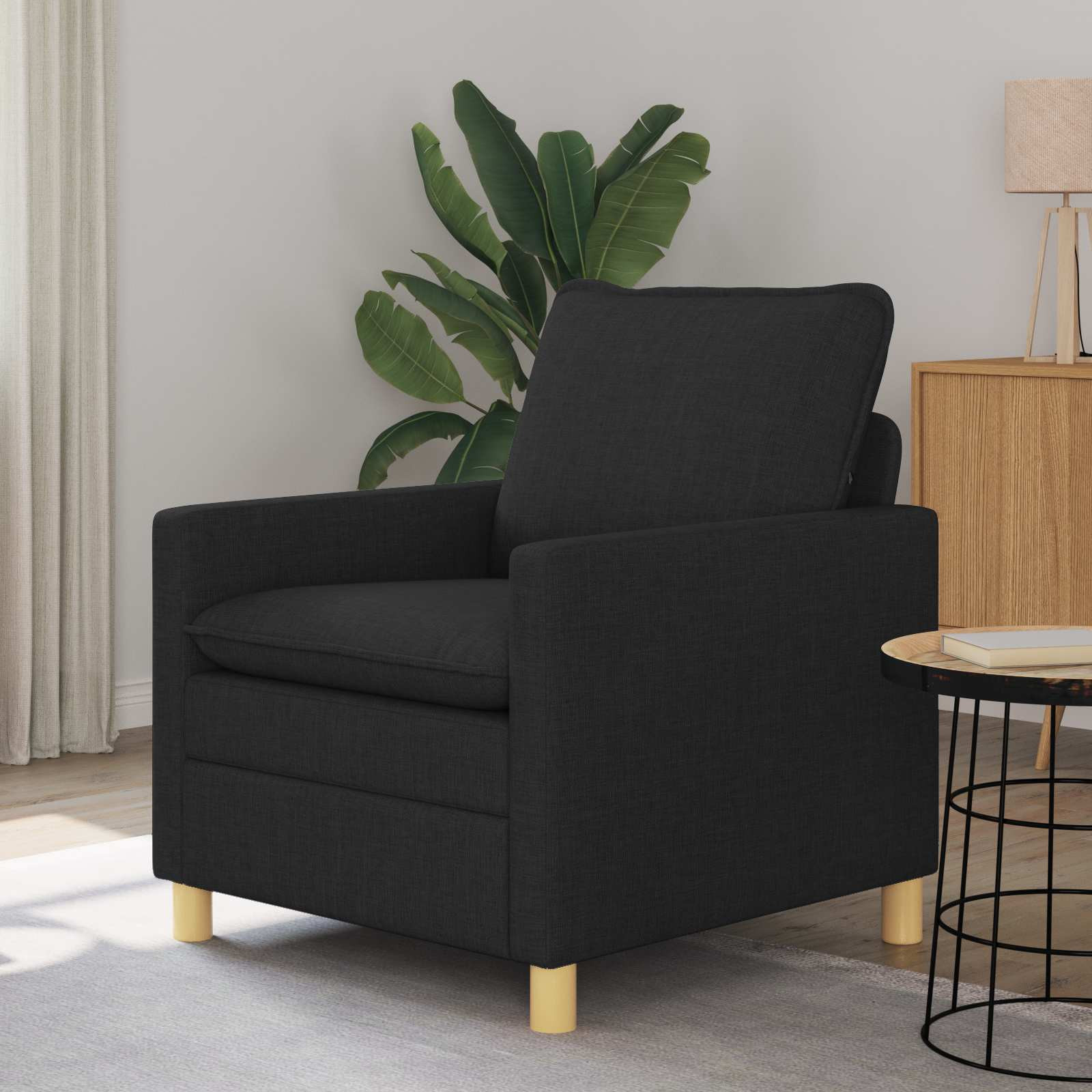 vidaXL Sofa Schwarz 76 x 81 x 87,5 cm Stoff