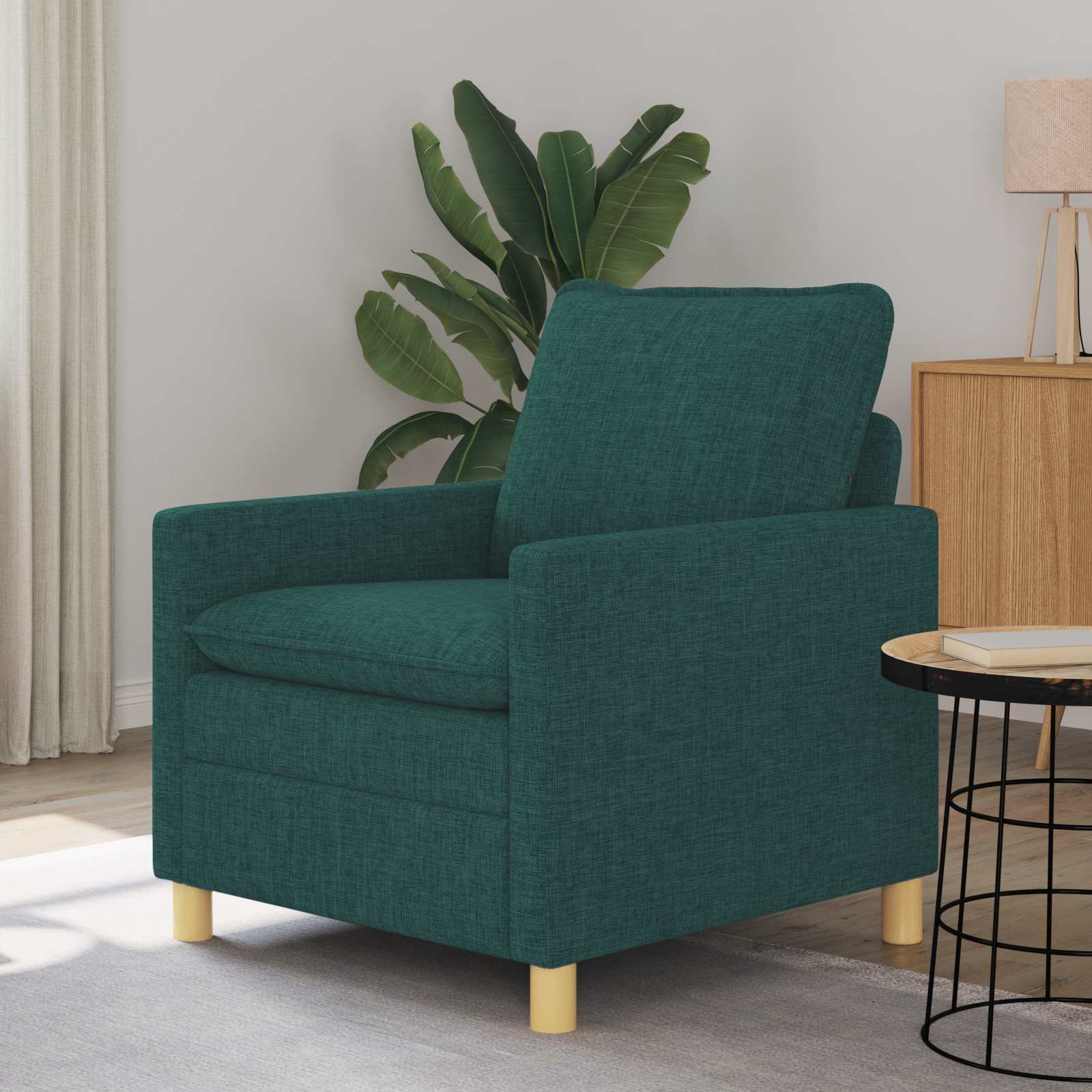 vidaXL Sofa Dunkelgrün 76 x 81 x 87,5 cm Stoff
