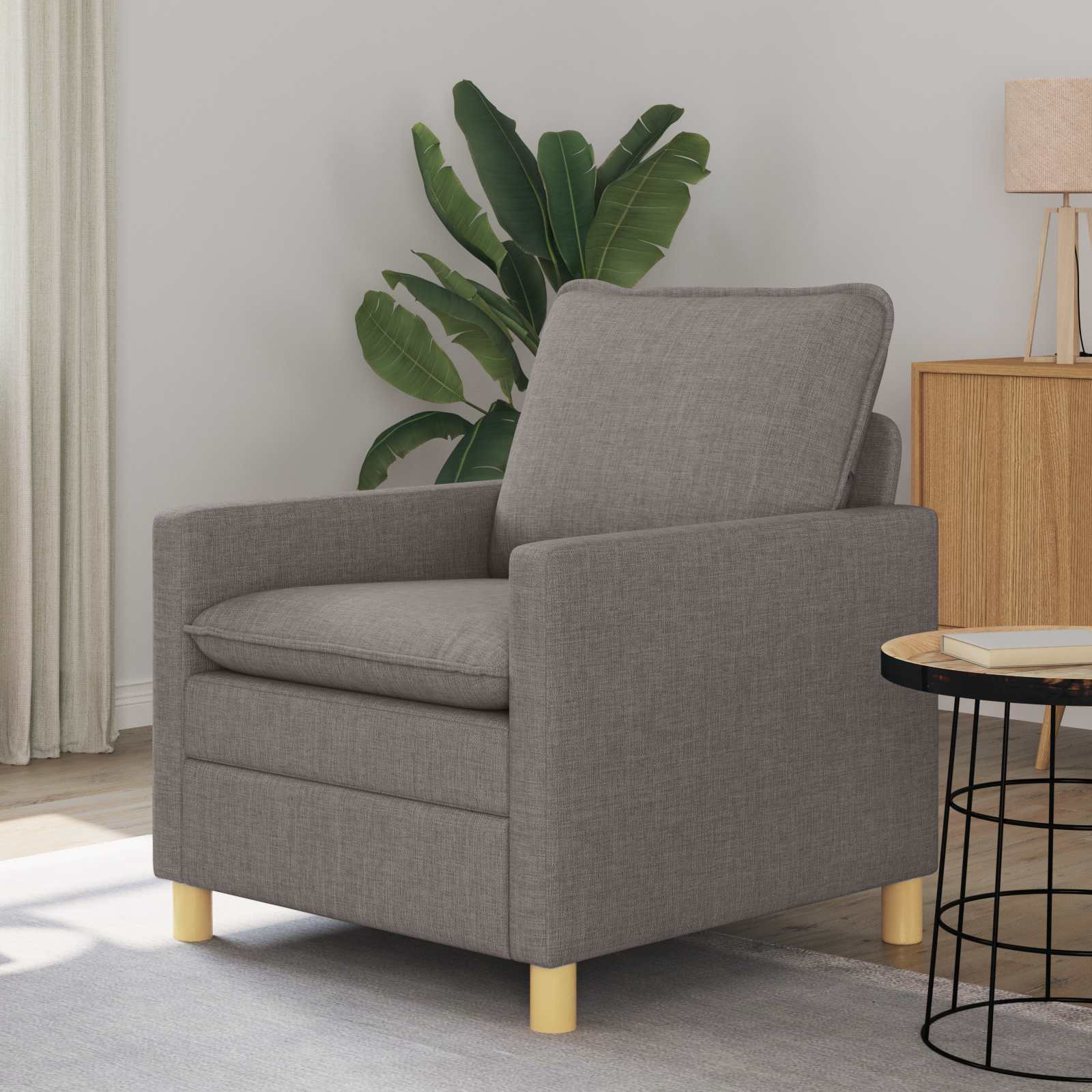 vidaXL Sofa Taupe 76 x 81 x 87,5 cm Stoff