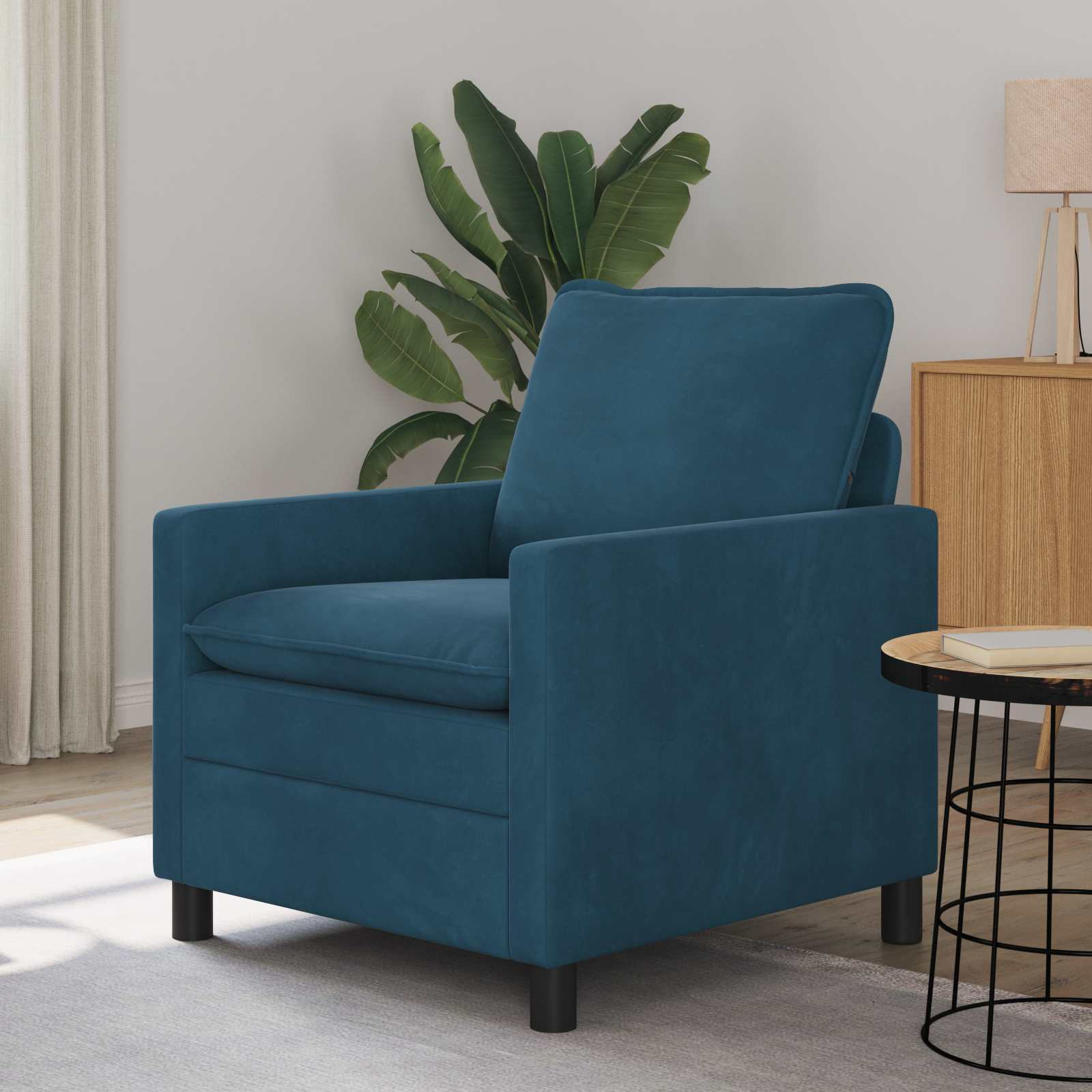 vidaXL Sofa Blau 76 x 81 x 87,5 cm Samt