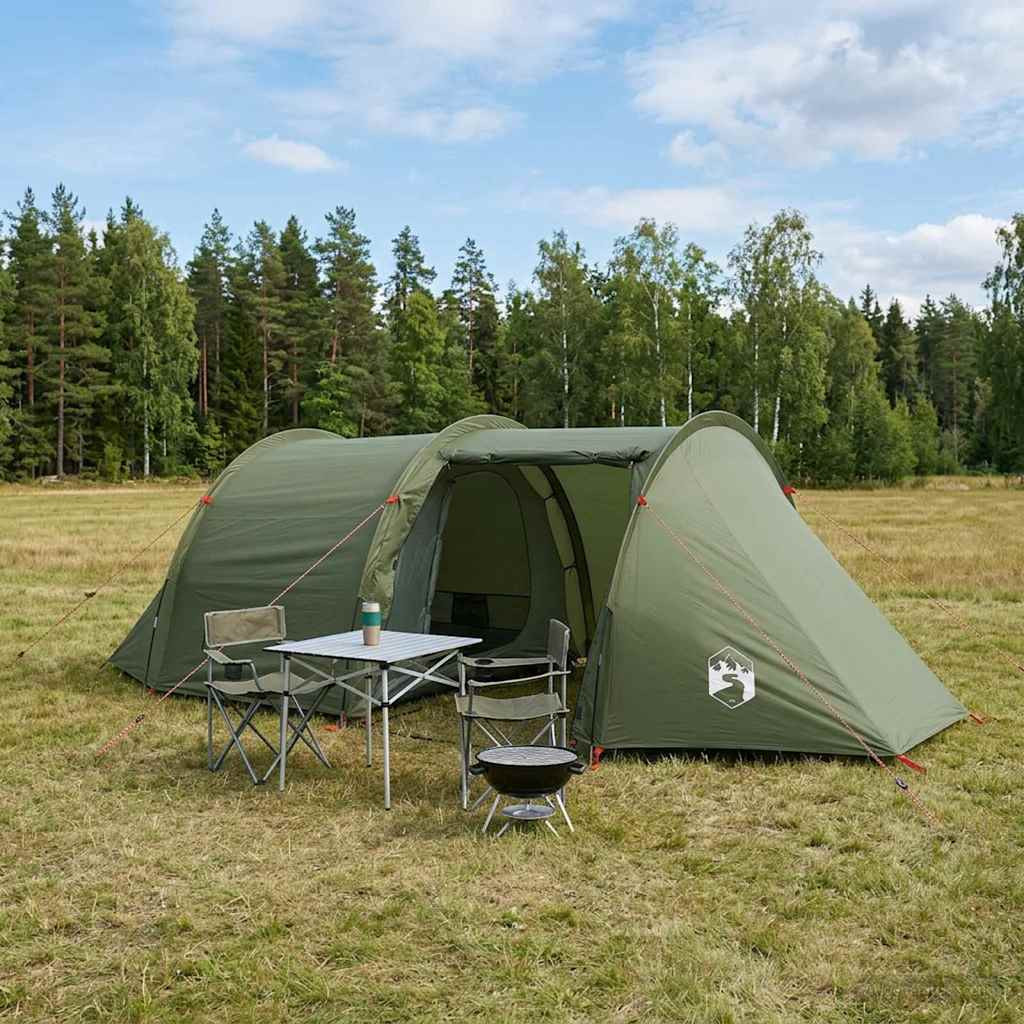 vidaXL Tunnelzelt Olive Grün 410 x 175 x 105 cm Polyester und Stahl