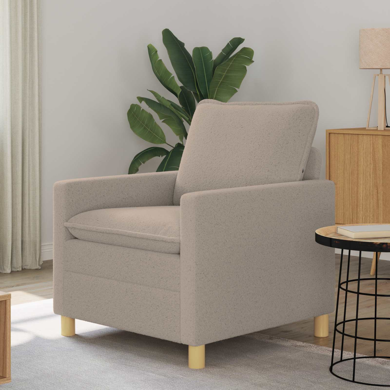 vidaXL Sofa Hellgrau 76 x 81 x 87,5 cm Stoff