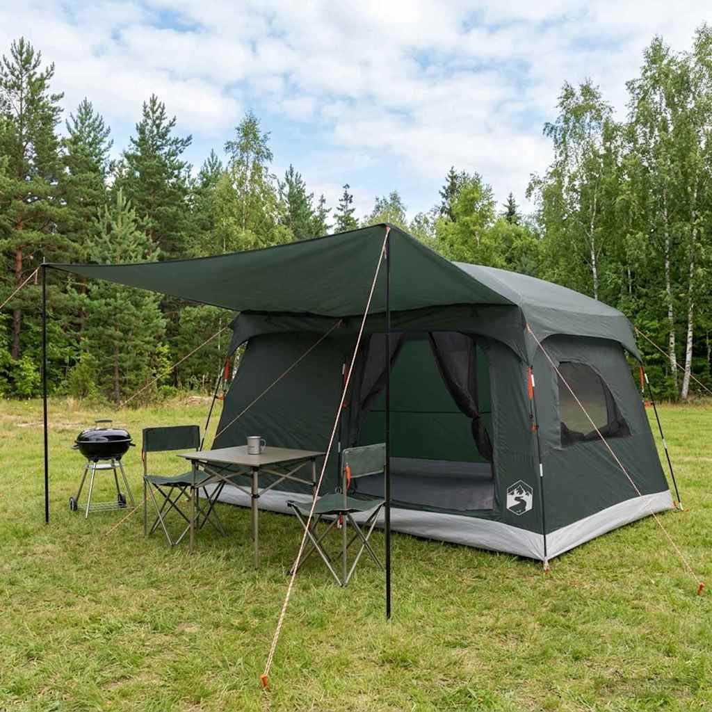 vidaXL Familienzelt mit Dach Olivegrün 320 x 210 x 180 cm Polyester