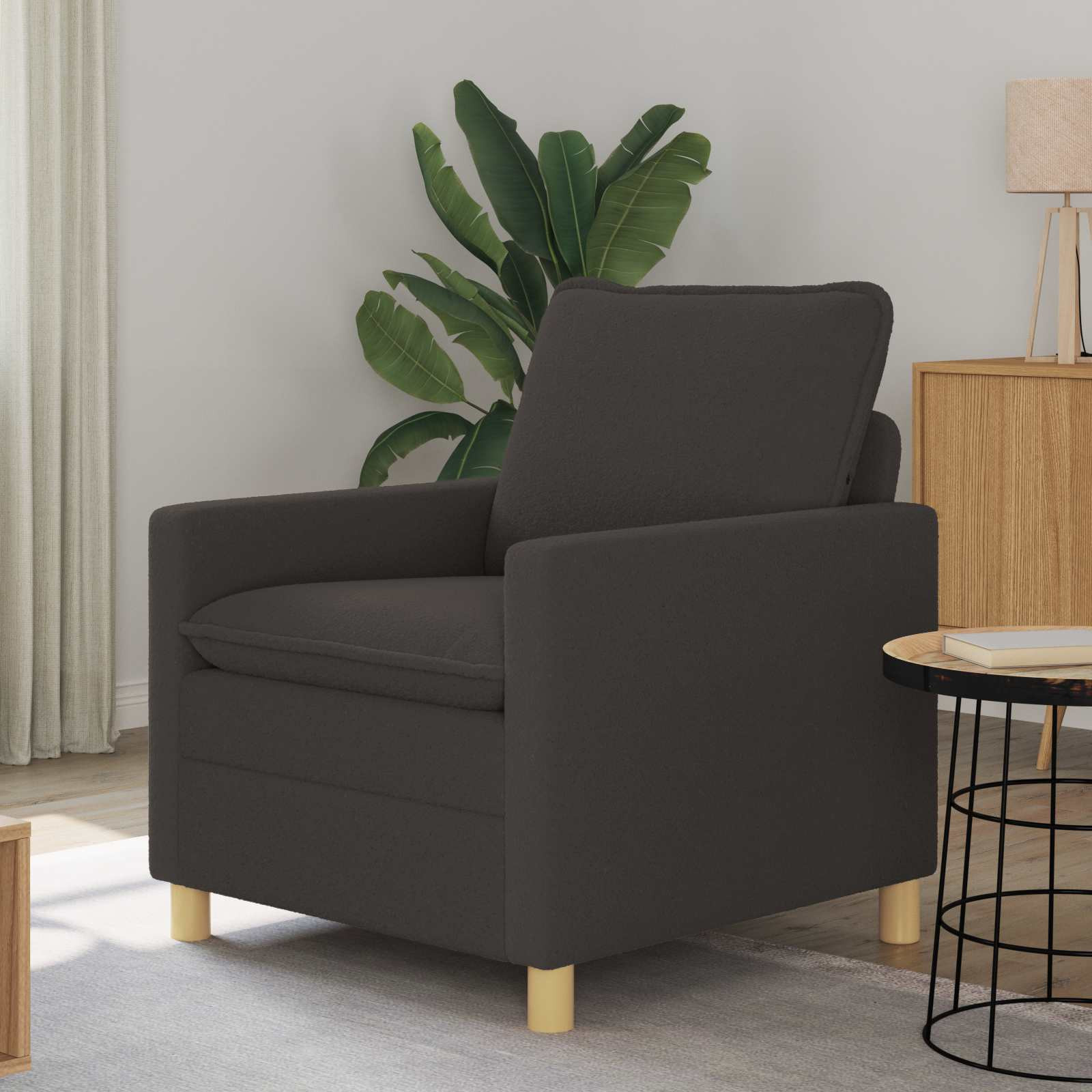 vidaXL Sofa Dunkelgrau 76 x 81 x 87,5 cm Stoff
