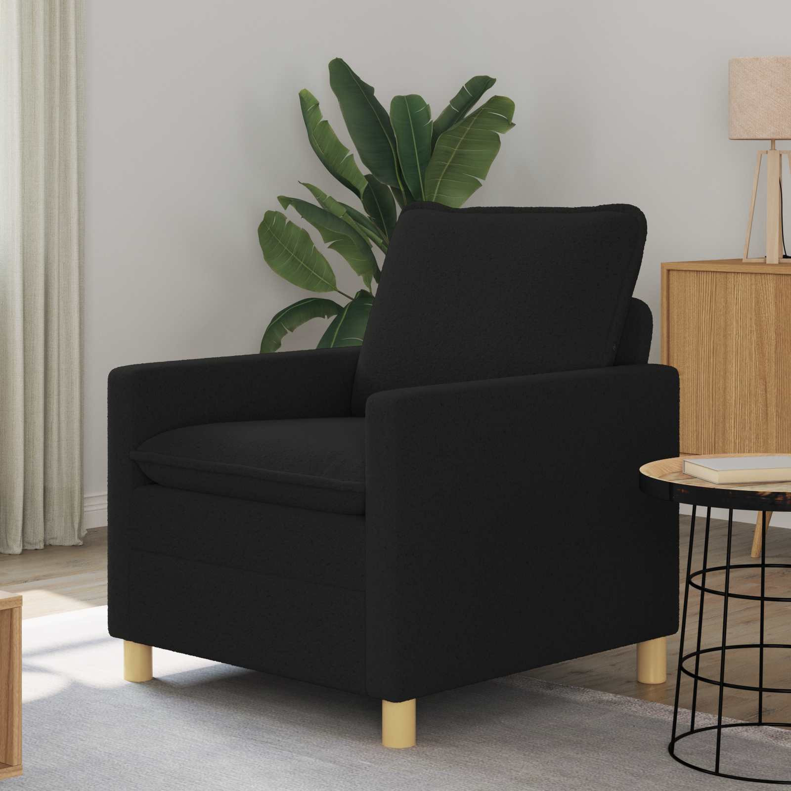 vidaXL Sofa Schwarz 76 x 81 x 87,5 cm Stoff