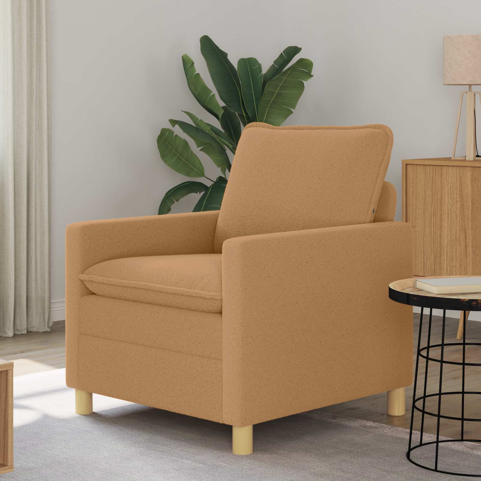 vidaXL Sofa Beige 76 x 81 x 87,5 cm Stoff