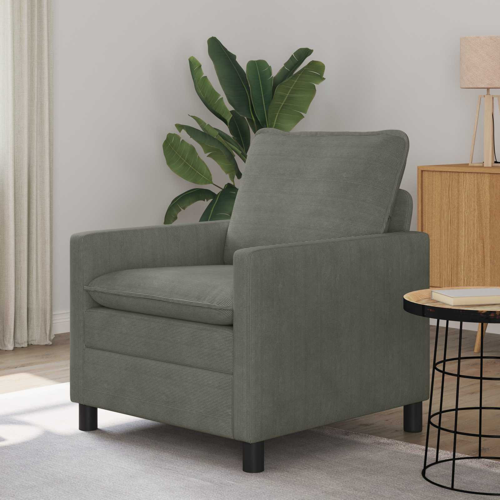 vidaXL Sofa Hellgrau 76 x 81 x 87,5 cm Stoff