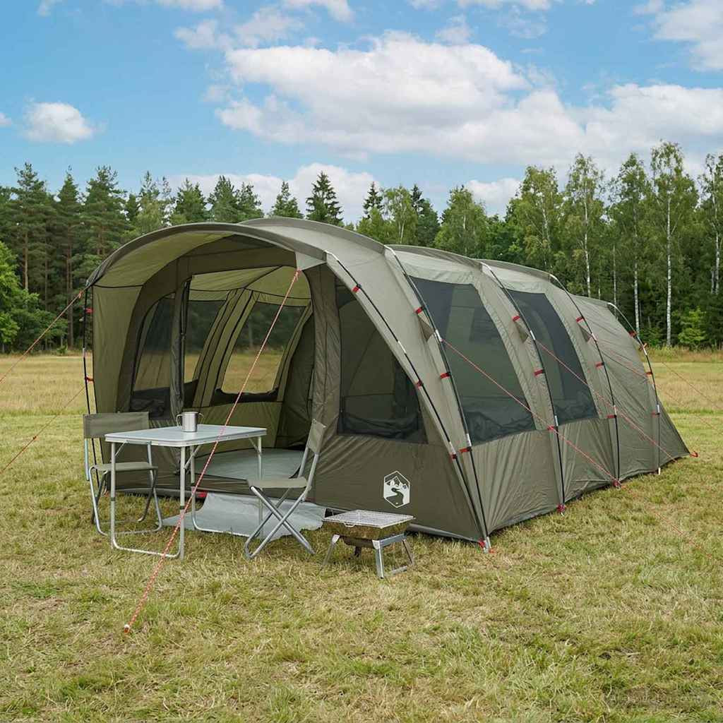 vidaXL Tunnelzelt Olive Grün 427 x 315 x 178 cm Polyester und Stahl