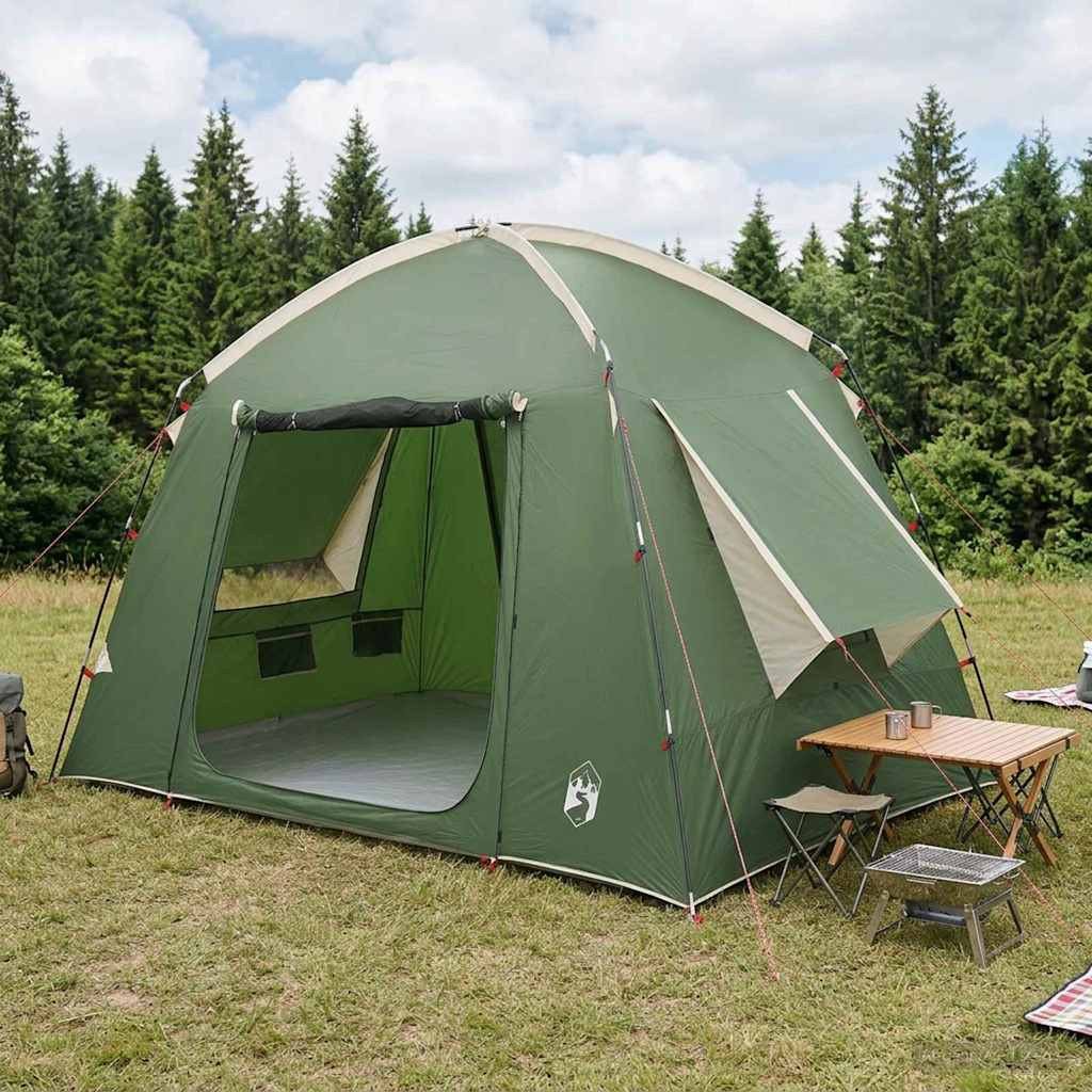 vidaXL Hütten-Zelt mit Dach Grün 210 x 210 x 138 cm Polyester