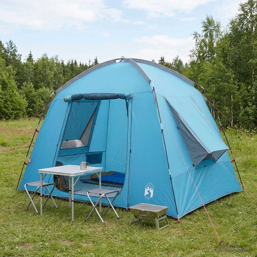 vidaXL Hütten-Zelt mit Dach Blau 210 x 210 x 138 cm Polyester