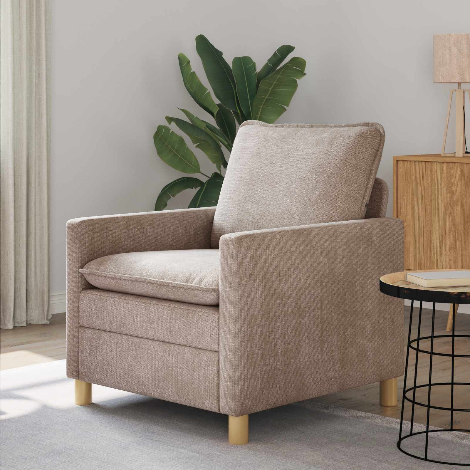 vidaXL Sofa Beige 76 x 81 x 87,5 cm Polyester