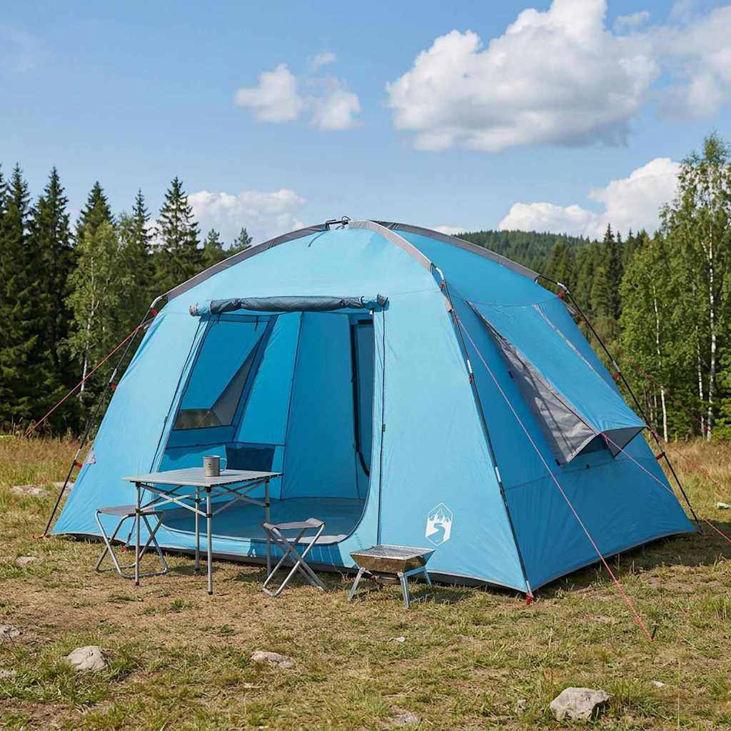 vidaXL Hütten-Zelt mit Dach Blau 300 x 210 x 156 cm Polyester