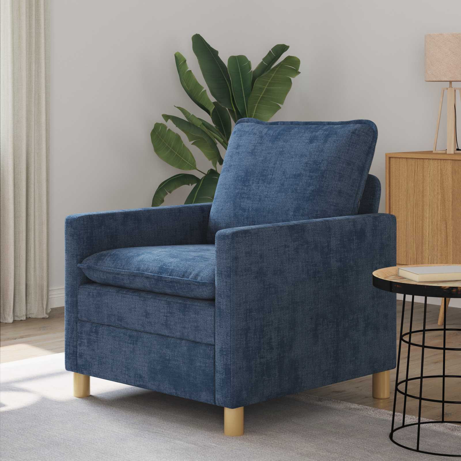 vidaXL Sofa Blau 76 x 81 x 87,5 cm Polyester