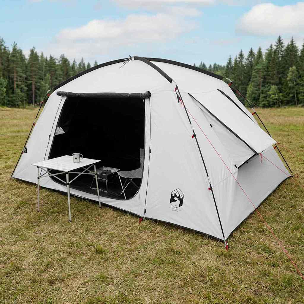 vidaXL Hütten-Zelt mit Dach Weiß Blackout 400 x 210 x 180 cm Polyester