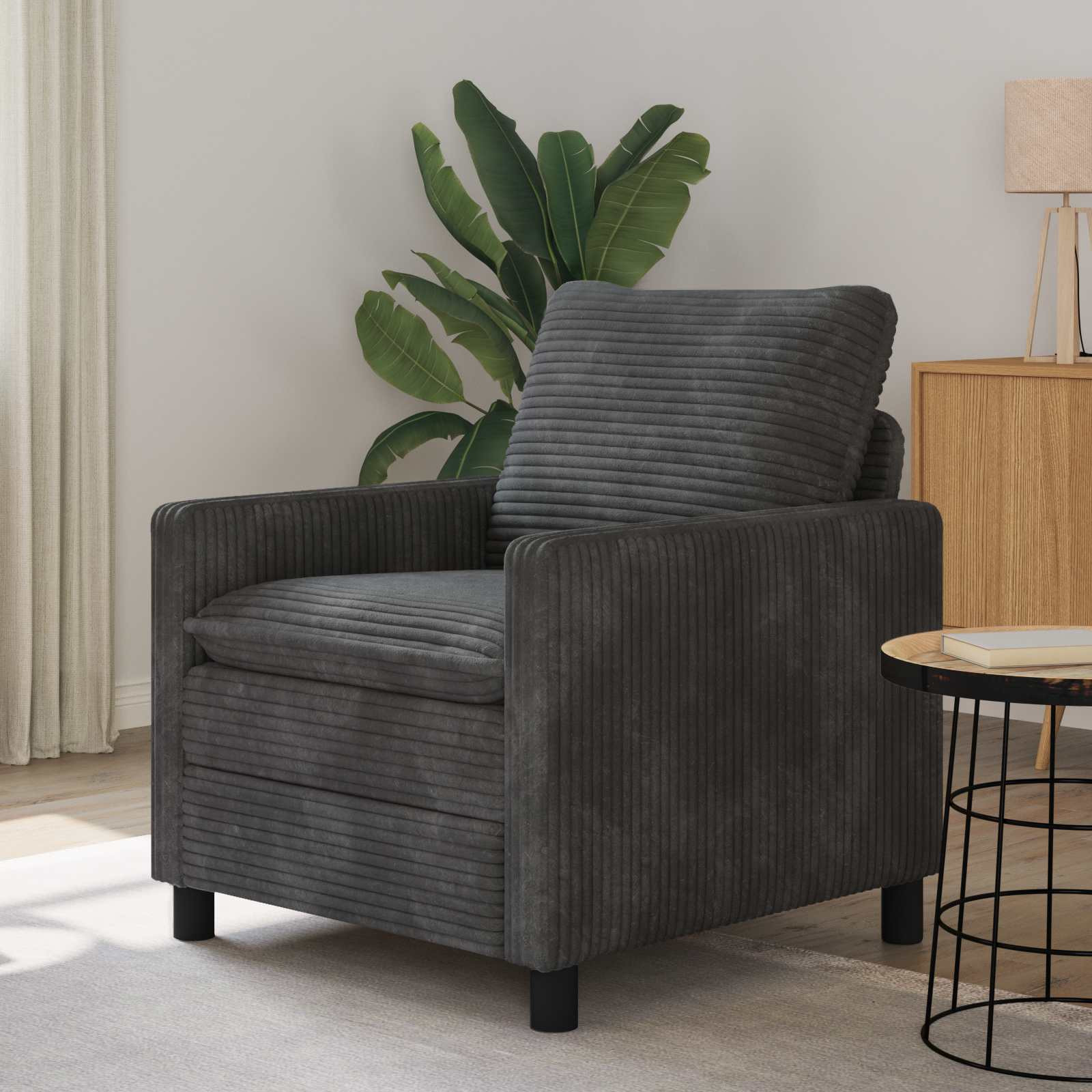 vidaXL Sofa Dunkelgrau 76 x 81 x 87,5 cm Polyester