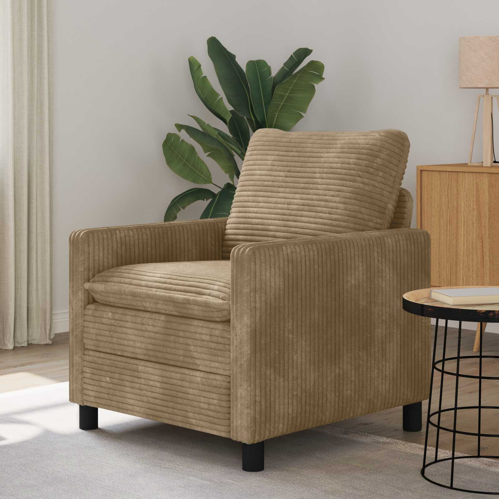 vidaXL Sofa Taupe 76 x 81 x 87,5 cm Polyester