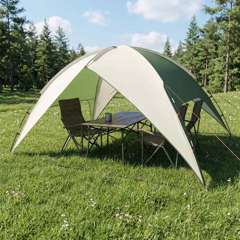 vidaXL Campingzelt mit Regenhaube wasserdicht Grün 360 x 245 x 185 cm