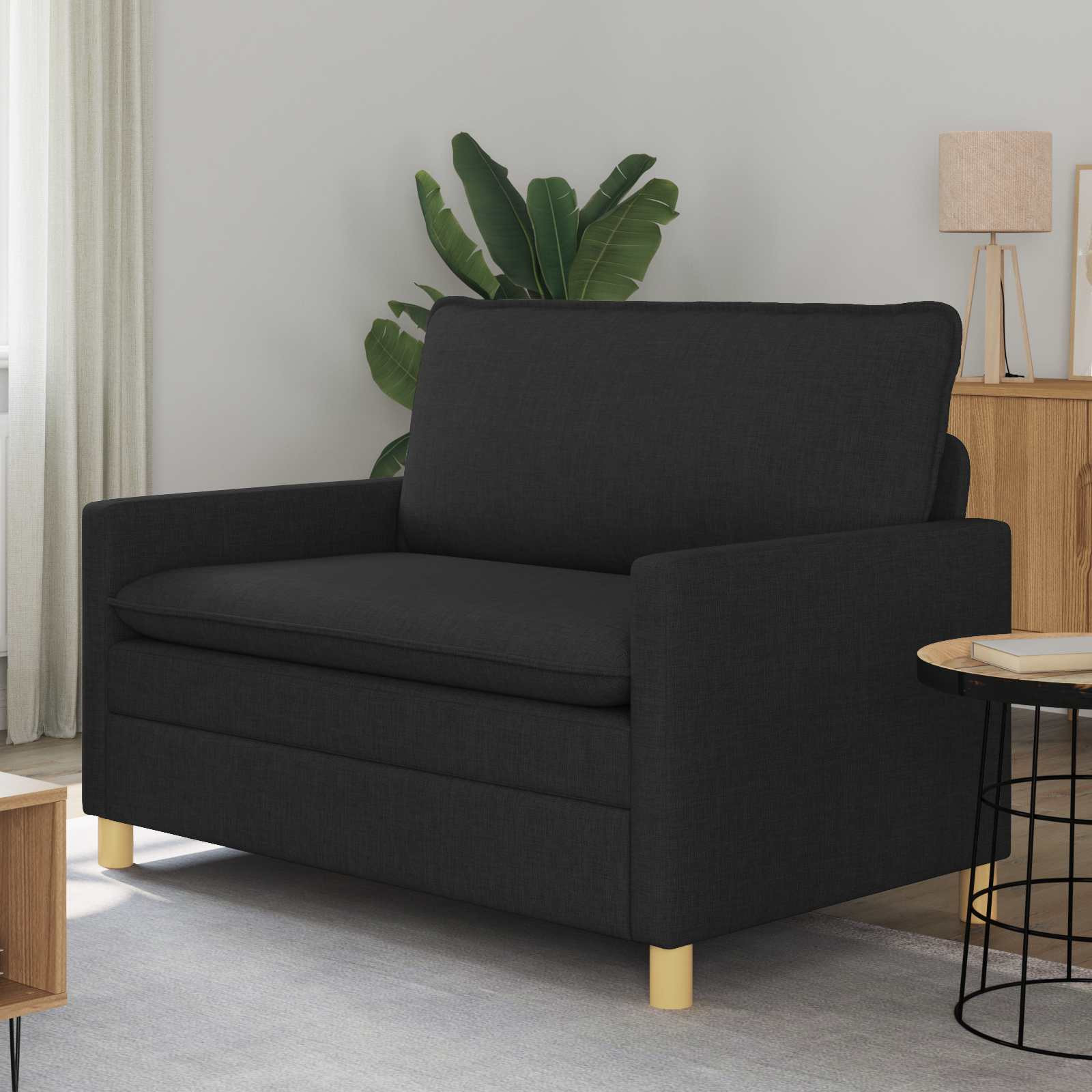 vidaXL Sofa Schwarz 126 x 81 x 87,5 cm