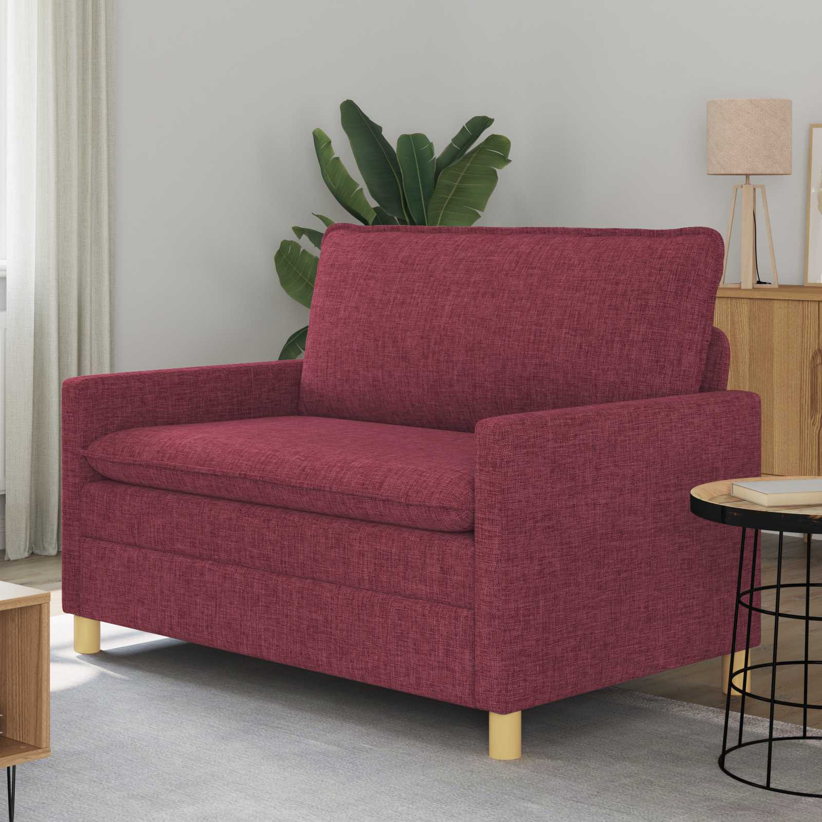 vidaXL Sofa Weinrot 126 x 81 x 87,5 cm Stoff