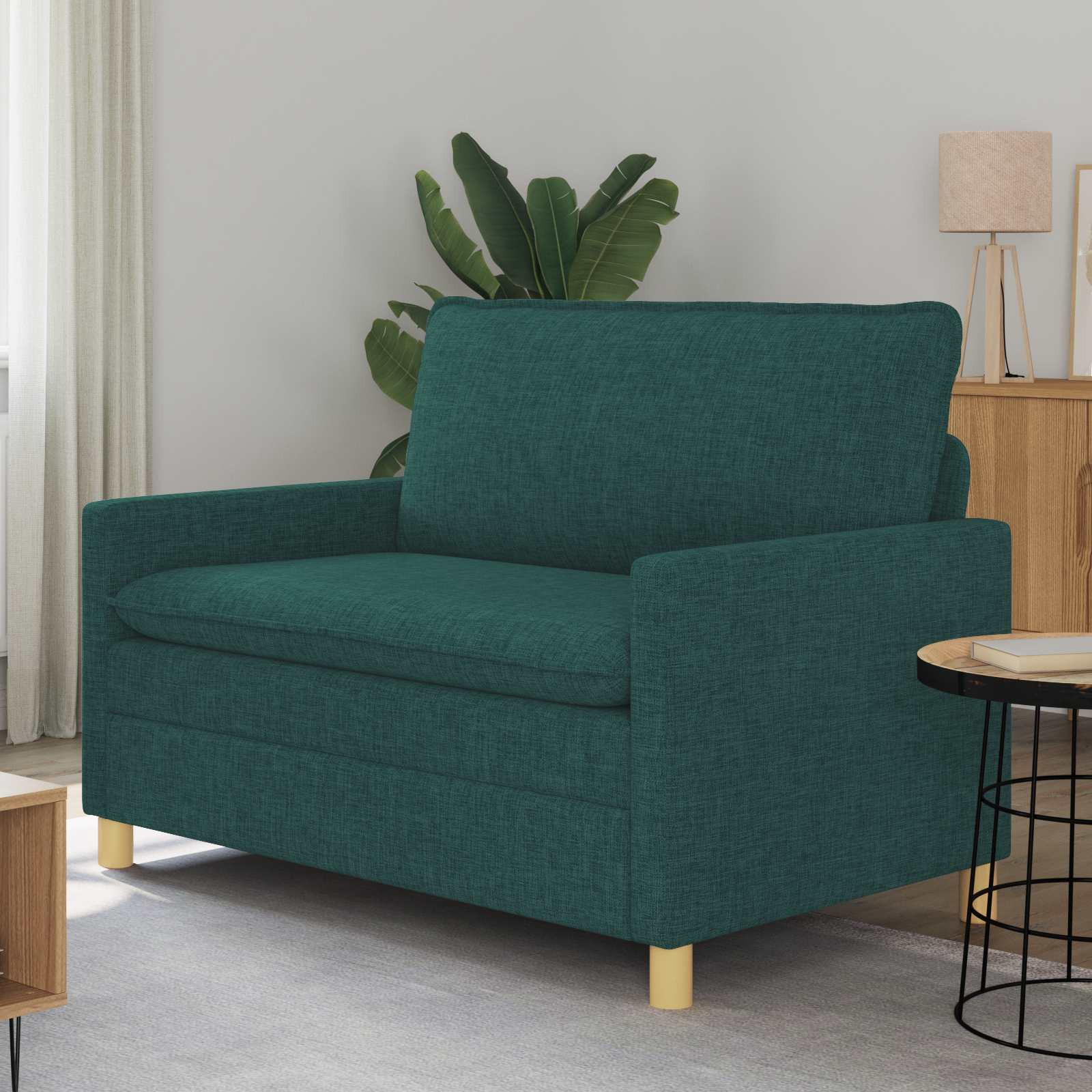 vidaXL Sofa Dunkelgrün 126 x 81 x 87,5 cm Stoff