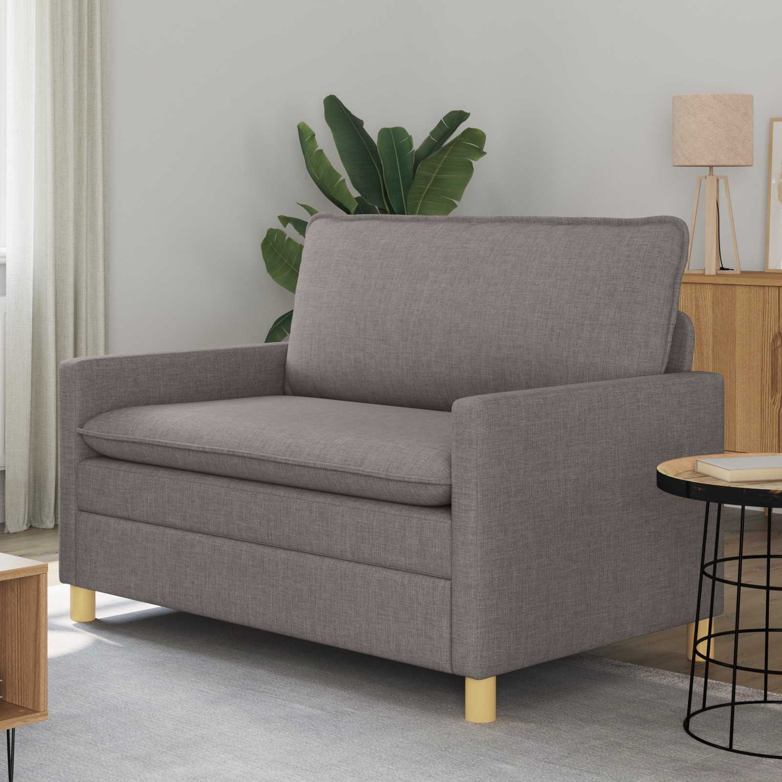 vidaXL Sofa Taupe 126 x 81 x 87,5 cm Stoff
