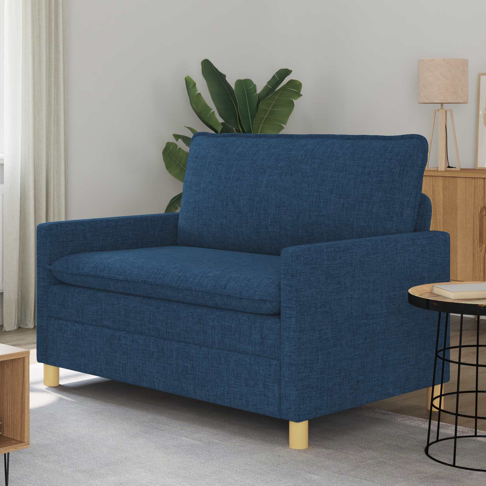 vidaXL Sofa Blau 126 x 81 x 87,5 cm Stoff