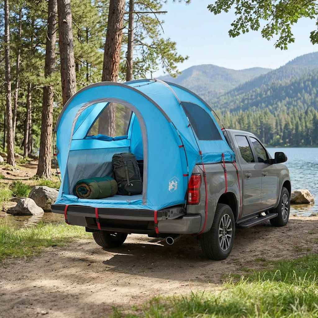 vidaXL Autozelt mit Dach Blau 200 x 170 x 170 cm Polyester und Stahl