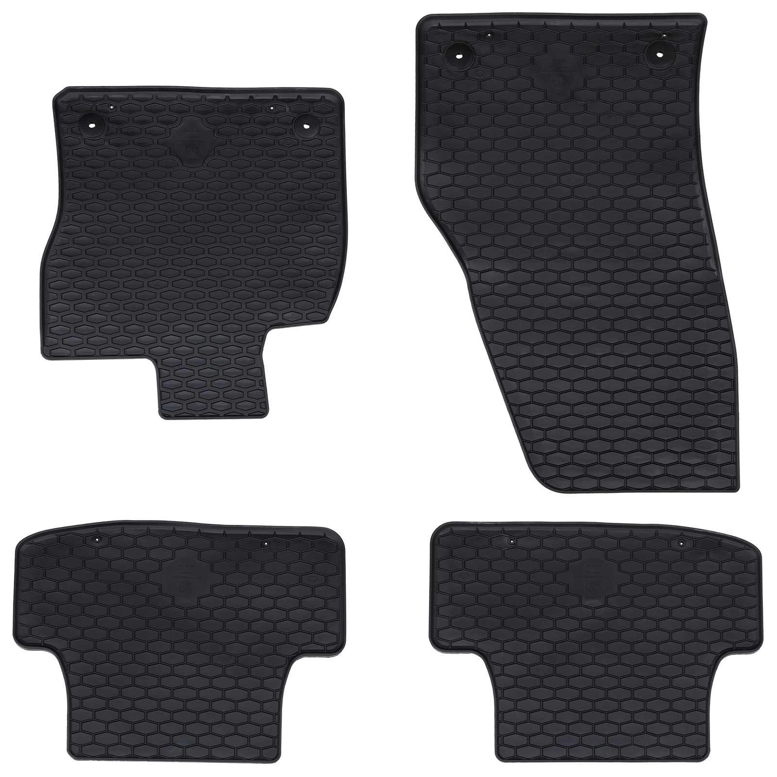 vidaXL Autofußmatte 4 pcs Schwarz Geeignet für VW T-ROC 2017- Gummi