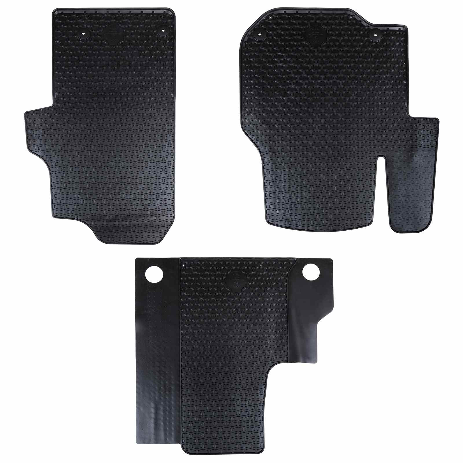 vidaXL Autofußmatte 3 pcs Schwarz Geeignet für VW CRAFTER 2017- Gummi