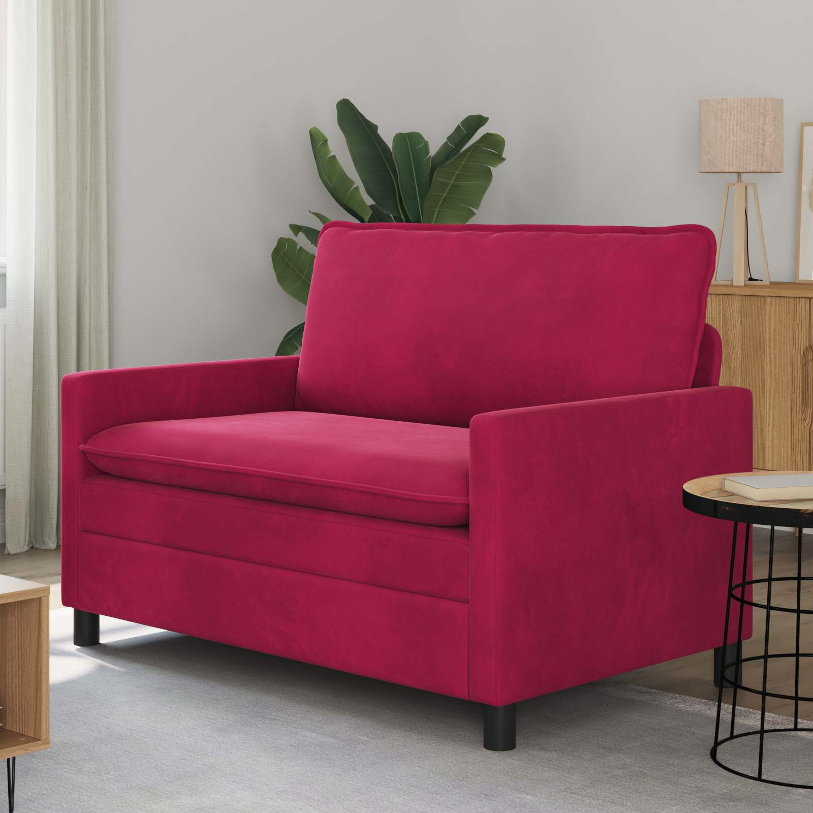 vidaXL Sofa Weinrot 126 x 81 x 87,5 cm Samt