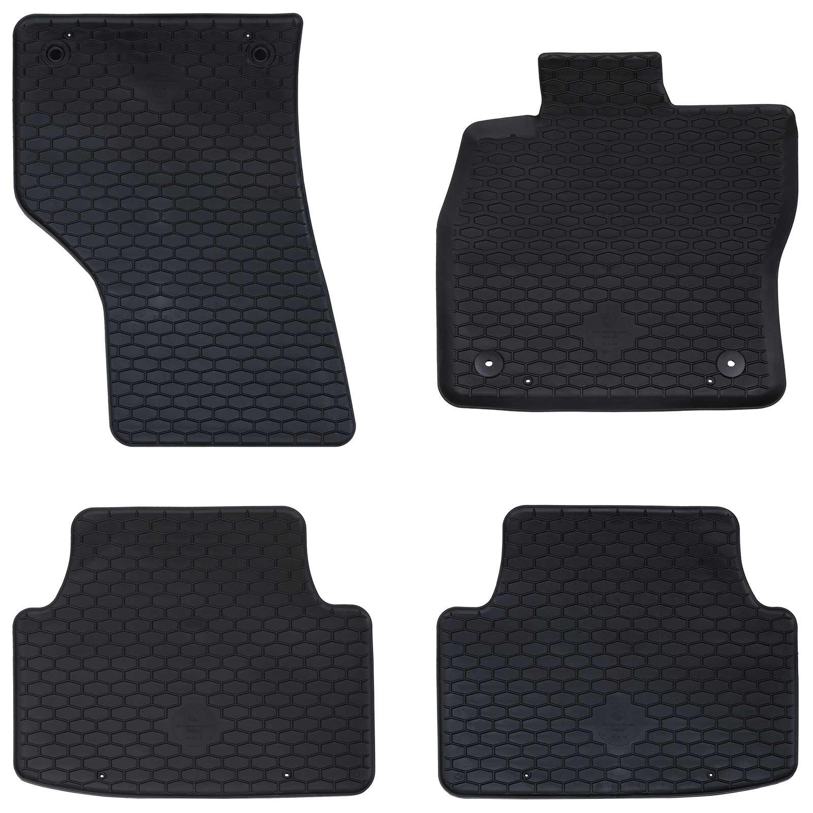 vidaXL Autofußmatte 4 pcs Schwarz Geeignet für Sitz LEON 2020- Gummi