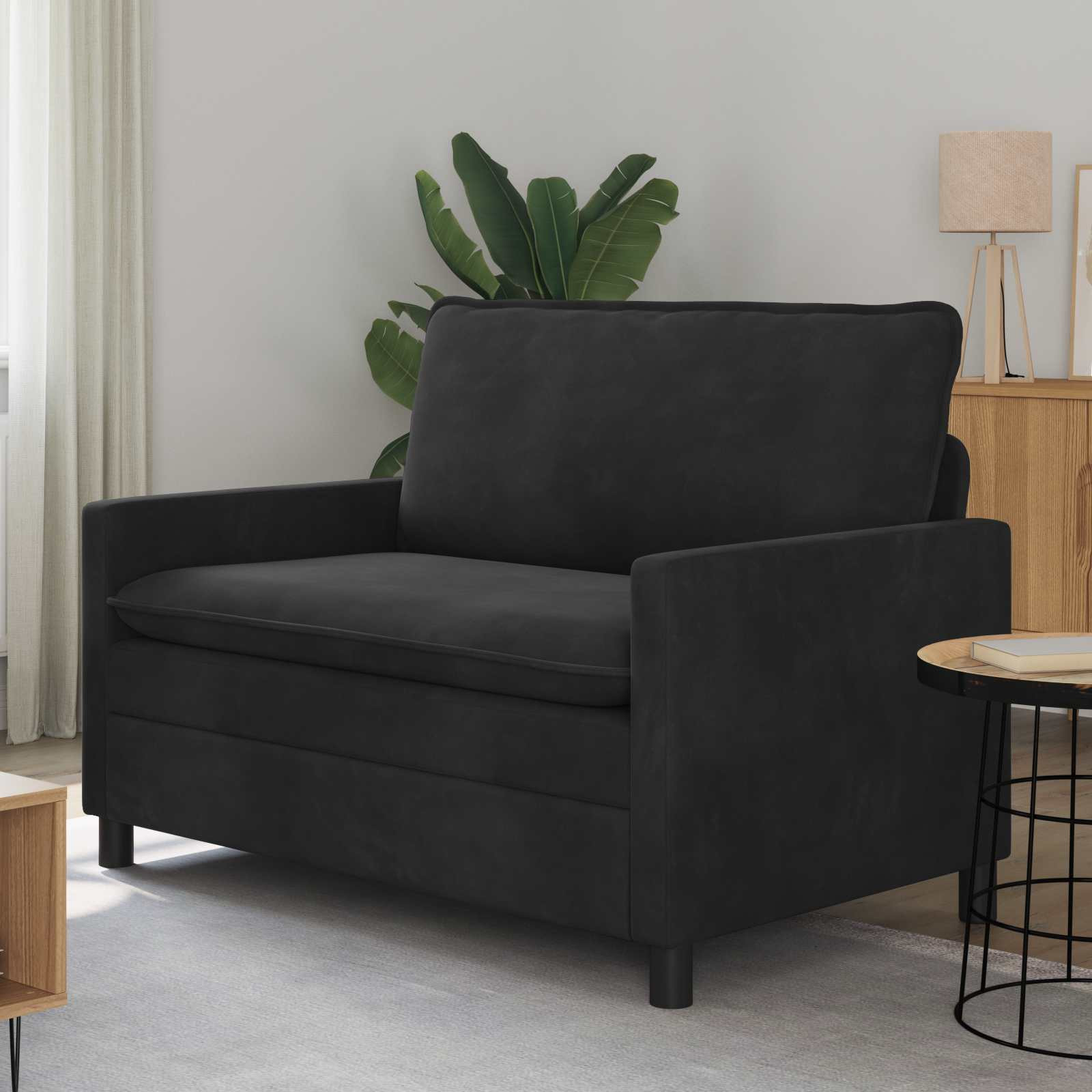 vidaXL Sofa Schwarz 126 x 81 x 87,5 cm Samt