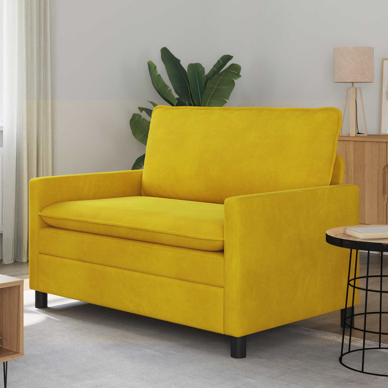vidaXL Sofa Gelb 126 x 81 x 87,5 cm Samt