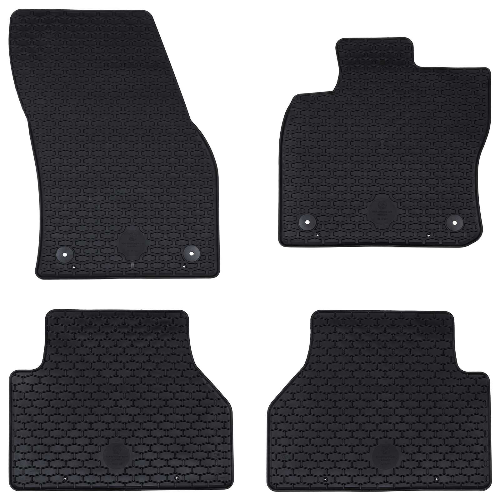 vidaXL Autofußmatte 4 pcs Schwarz Geeignet für VW CADDY 2020- Gummi