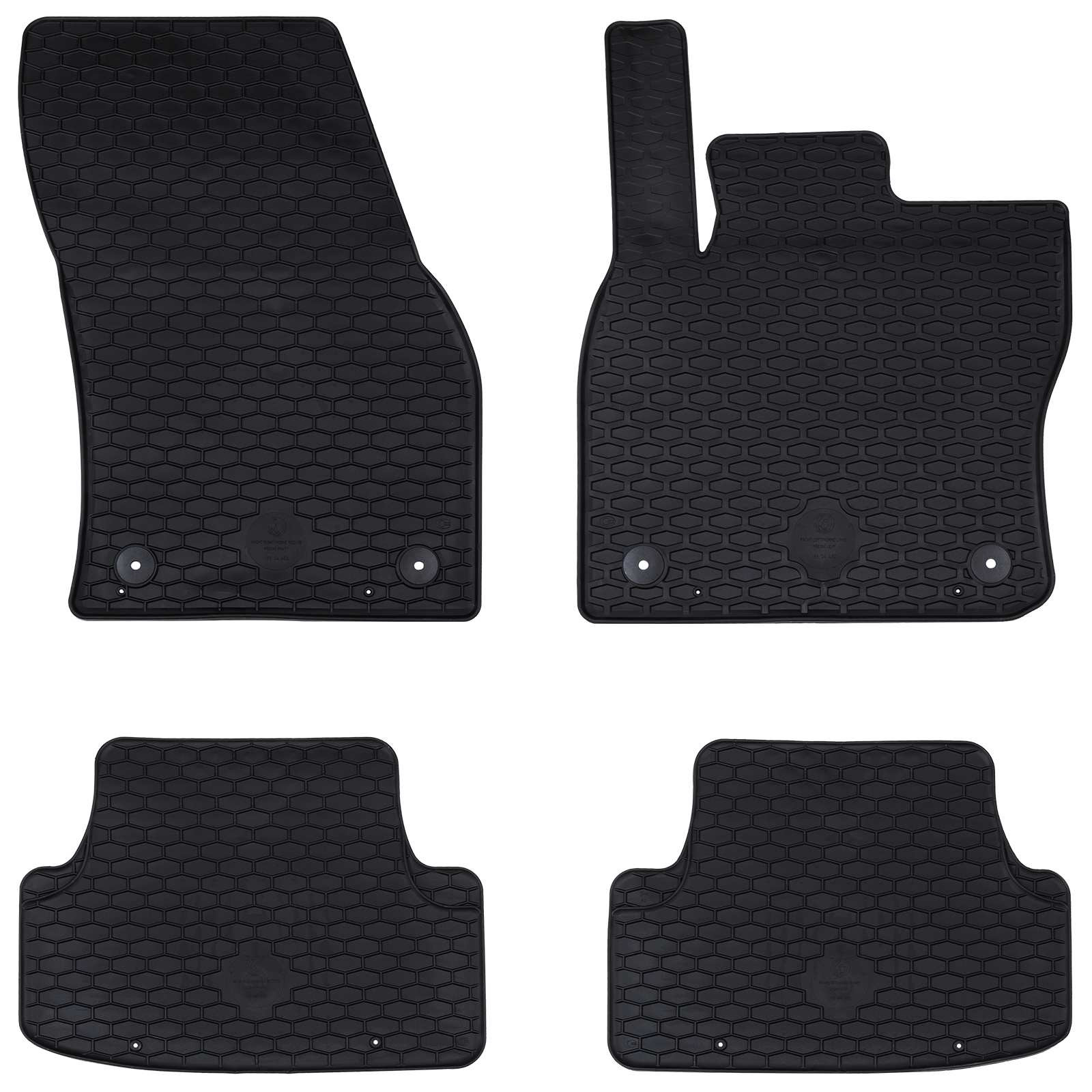 vidaXL Autofußmatte 4 pcs Schwarz geeignet für Sitz ATECA 2016- Gummi