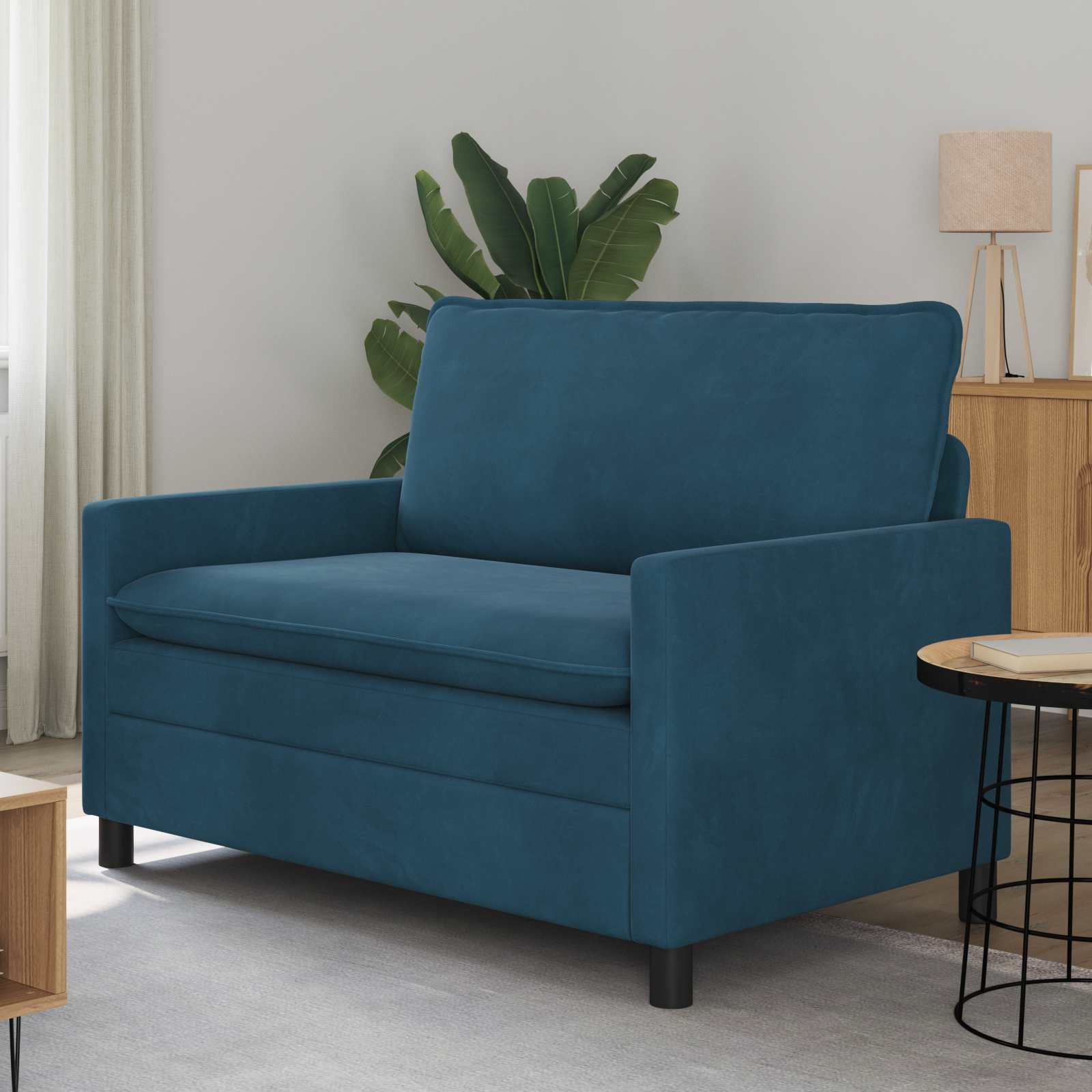 vidaXL Sofa Blau 126 x 81 x 87,5 cm Samt