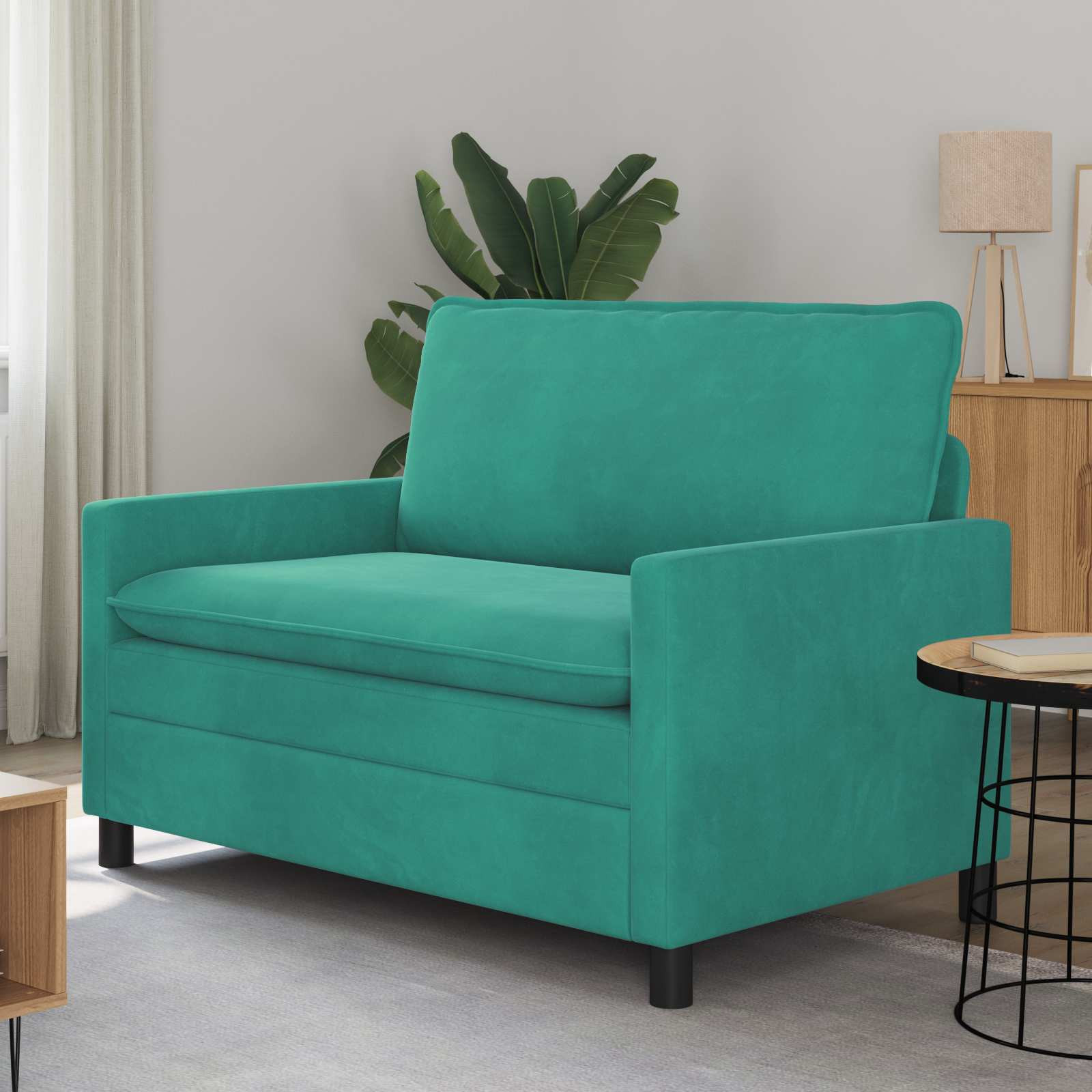 vidaXL Sofa Türkis 126 x 81 x 87,5 cm Samt