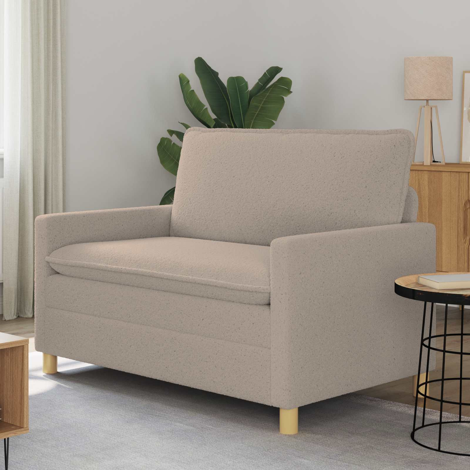 vidaXL Sofa Hellgrau 126 x 81 x 87,5 cm Stoff