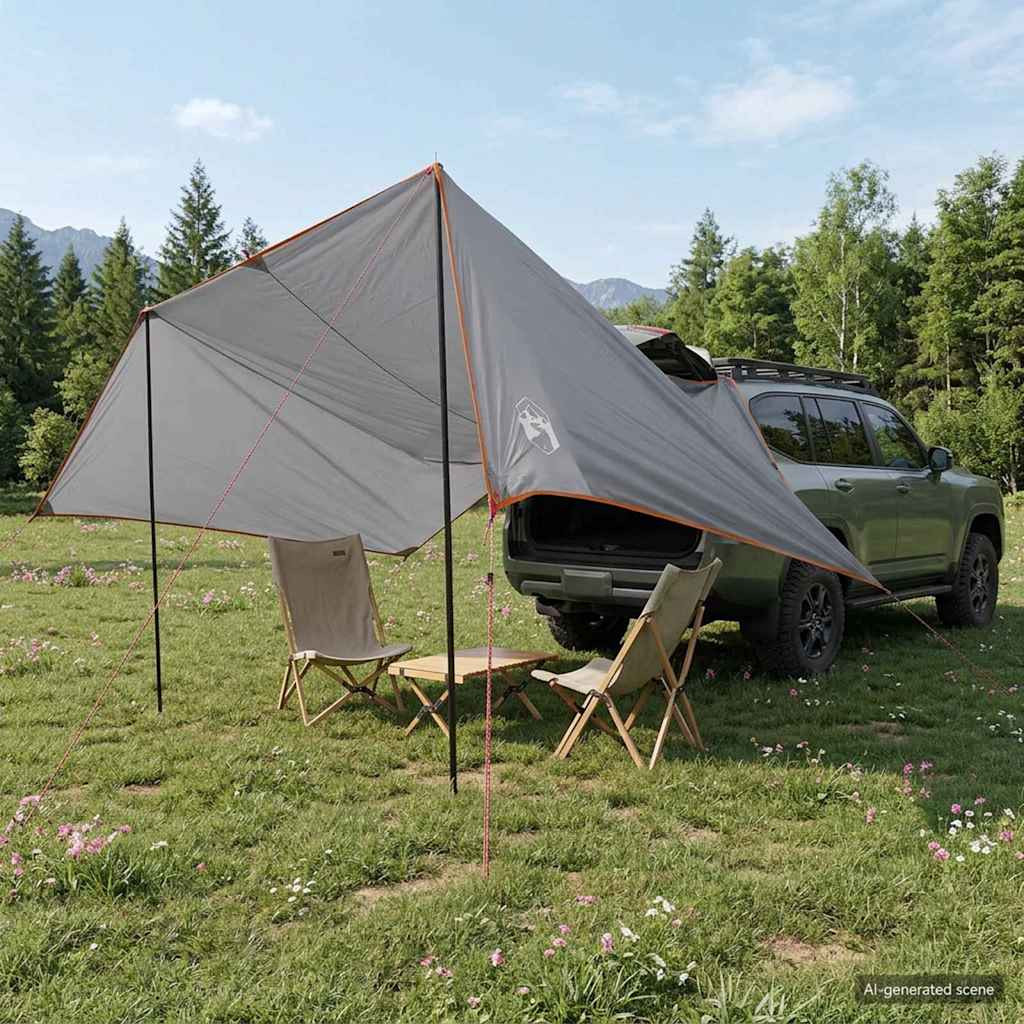 vidaXL Fahrzeugmarkise mit Dach Grau und Orange 518 x 580 x 215 cm
