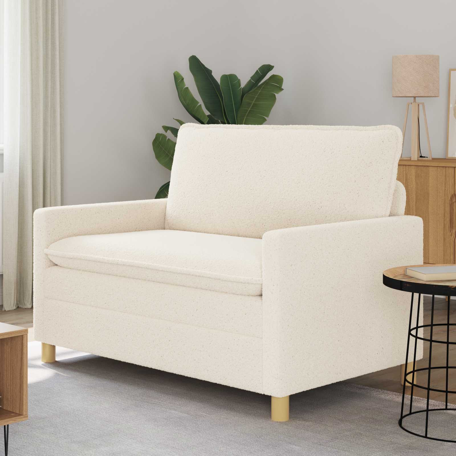 vidaXL Sofa Creme 126 x 81 x 87,5 cm Stoff