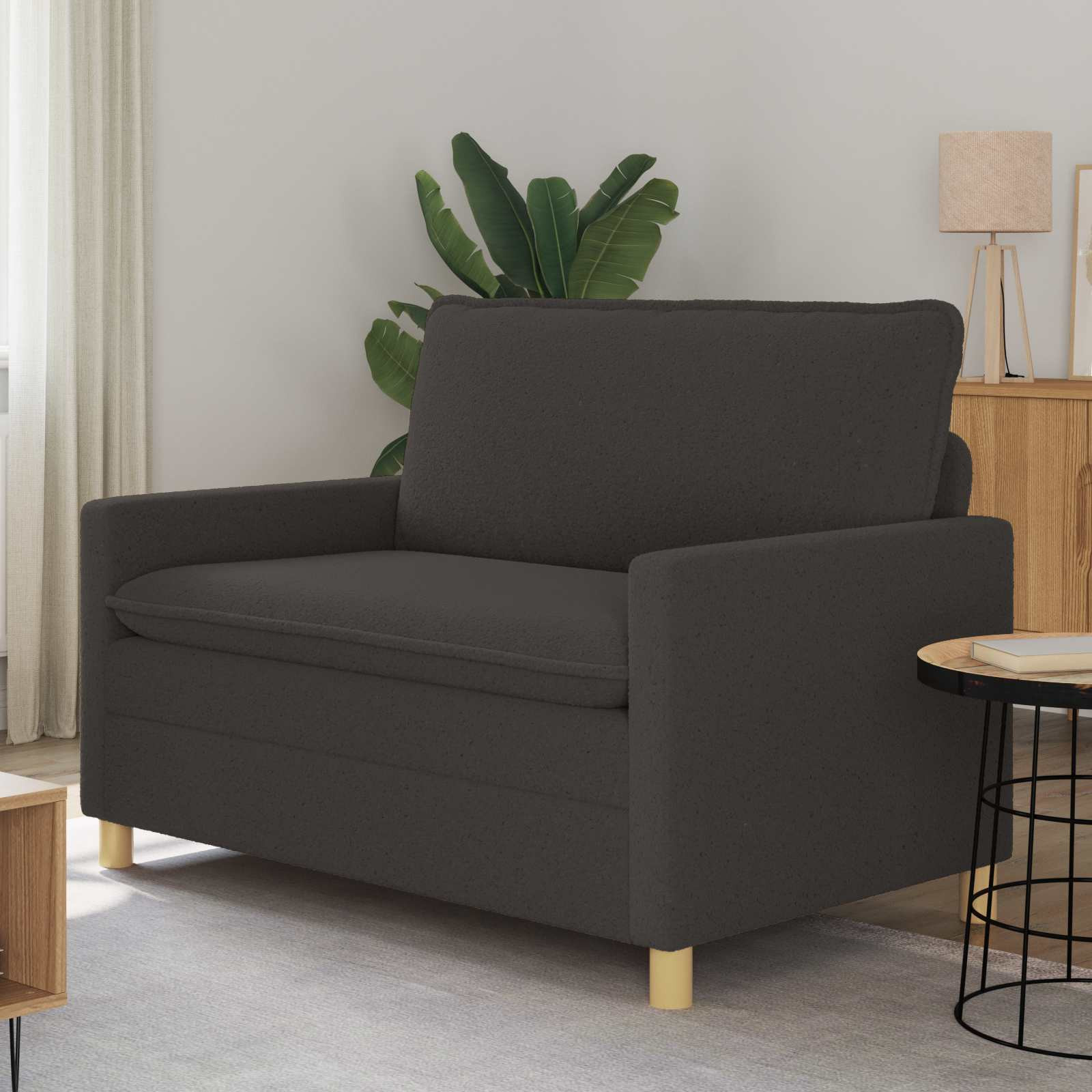 vidaXL Sofa Dunkelgrau 126 x 81 x 87,5 cm Stoff