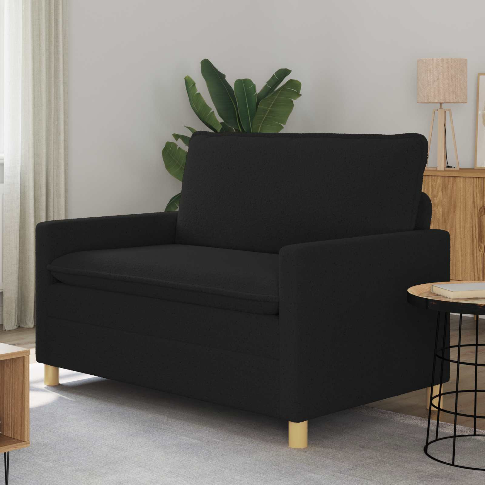 vidaXL Sofa Schwarz 126 x 81 x 87,5 cm Stoff