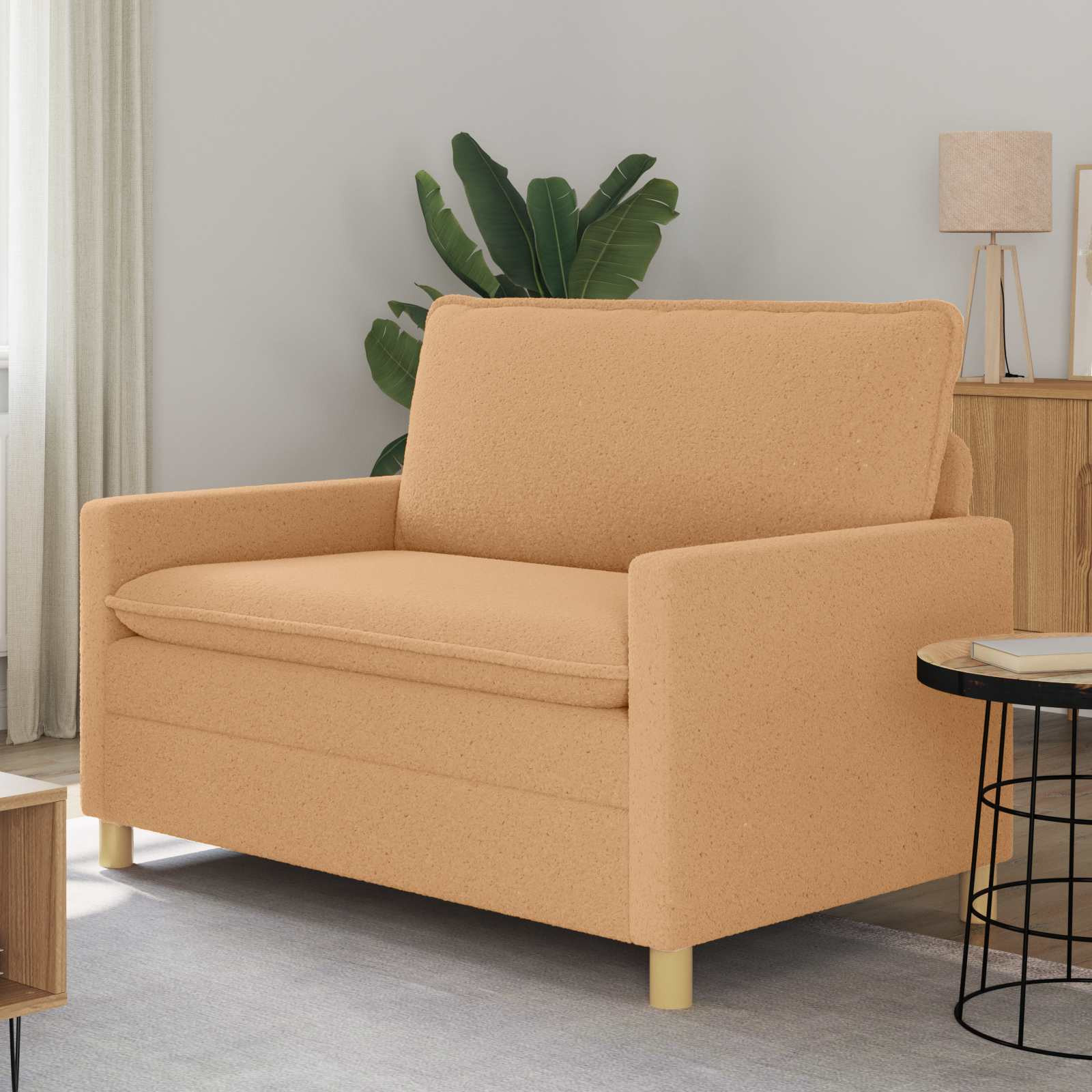 vidaXL Sofa Beige 126 x 81 x 87,5 cm Stoff