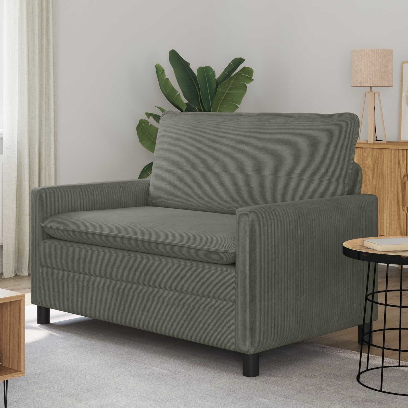 vidaXL Sofa Hellgrau 126 x 81 x 87,5 cm Stoff