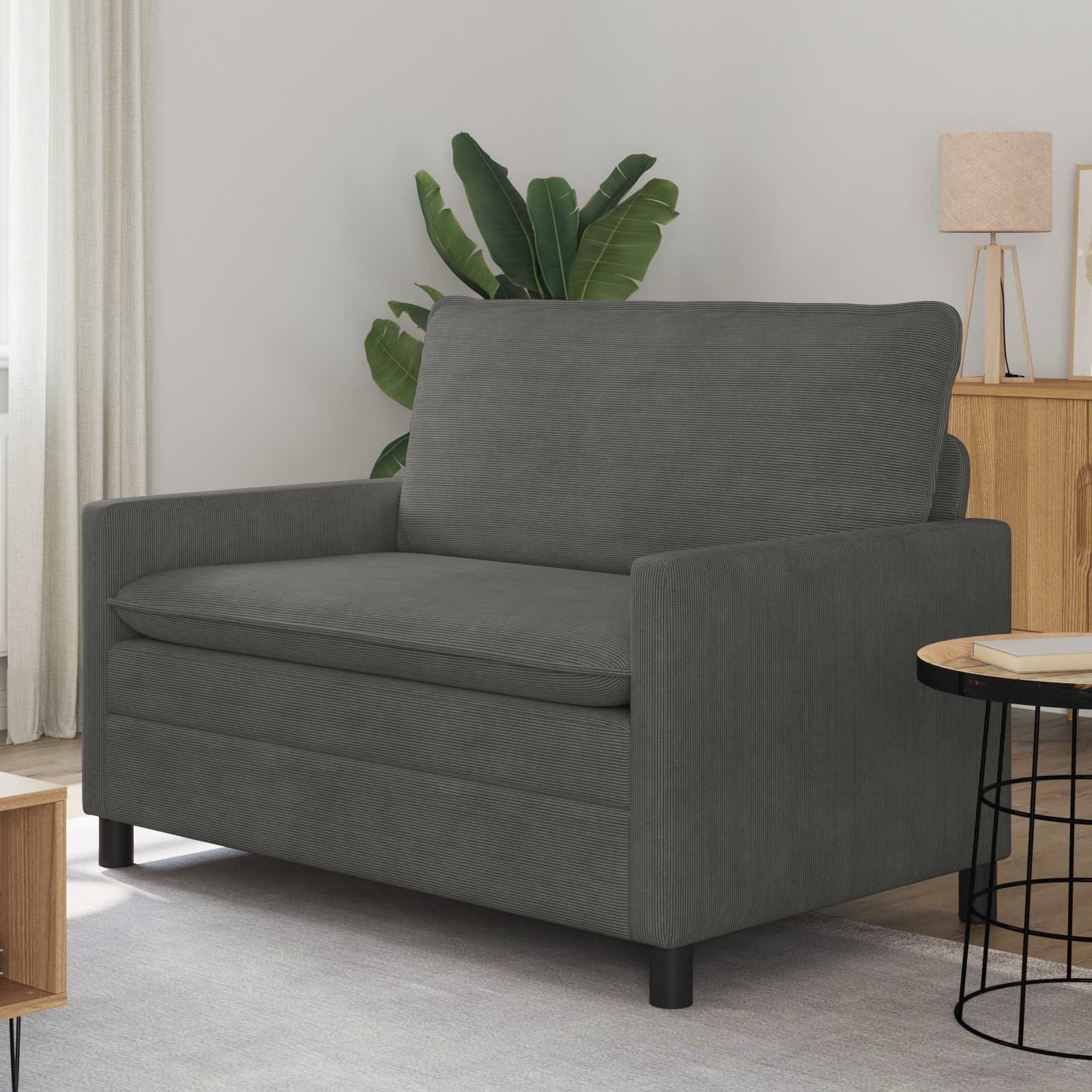 vidaXL Sofa Dunkelgrau 126 x 81 x 87,5 cm Stoff
