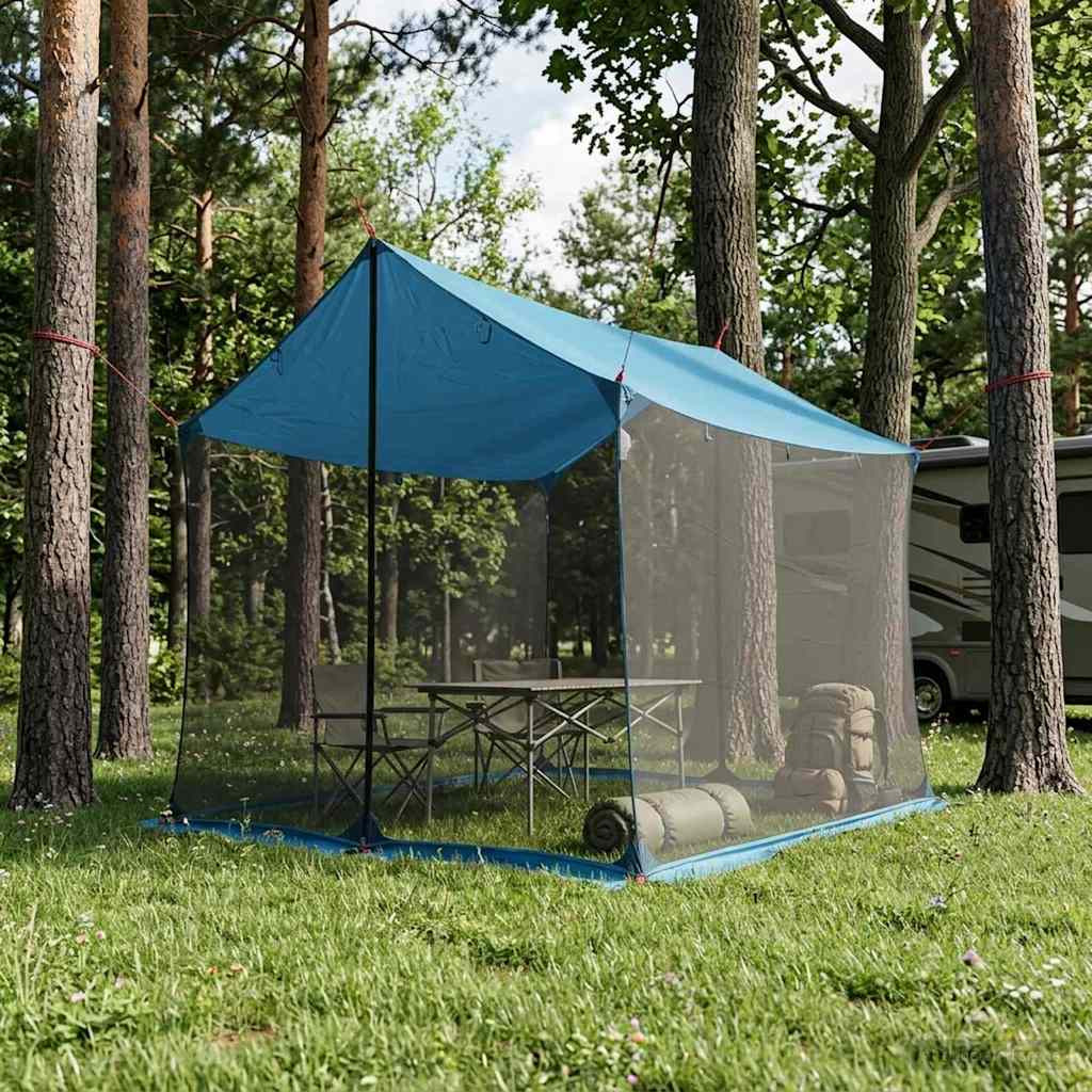 vidaXL Camping-Tarp mit Netzwänden Blau 270 x 210 x 210 cm