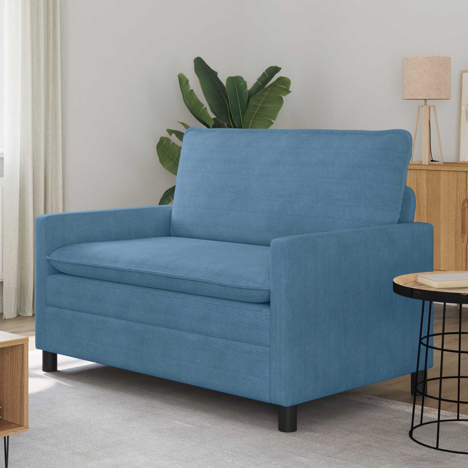 vidaXL Sofa Blau 126 x 81 x 87,5 cm Stoff