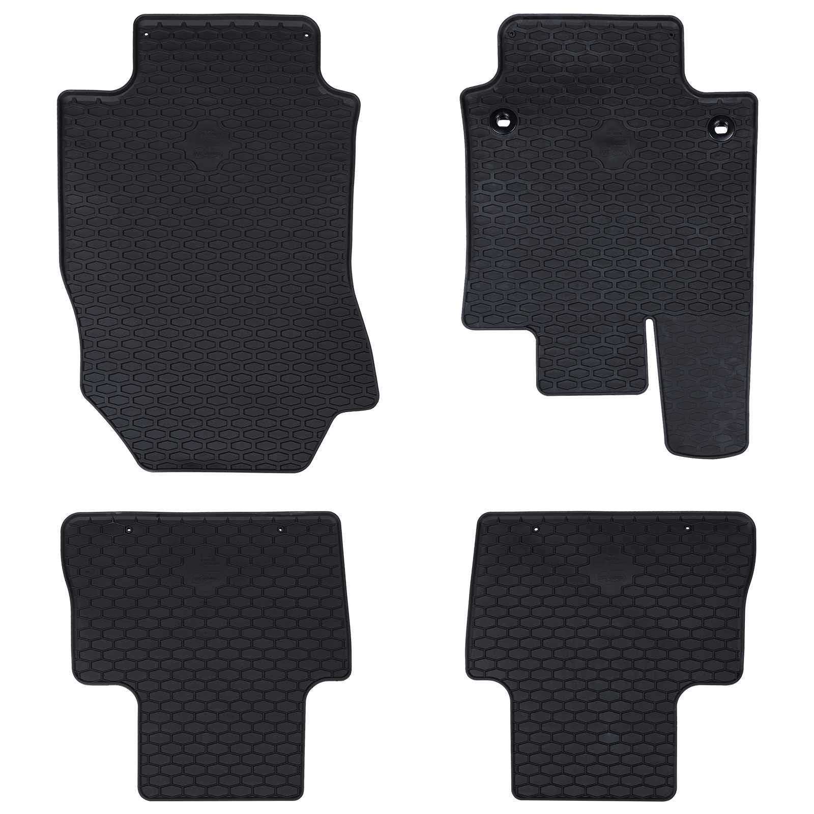 vidaXL Autofußmatte 4 pcs Schwarz Gummi